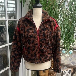 Thread & Supply faux fur lined leopard print jacket size XS New With Tags